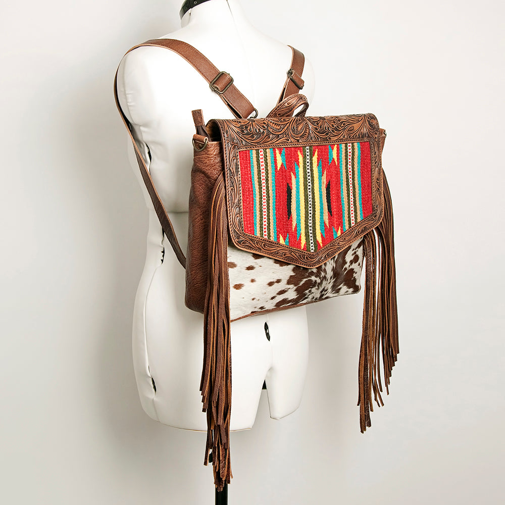 LC-ADBG852 Saddle Blanket & Hair-On Leather Western Messenger Bag American Darling