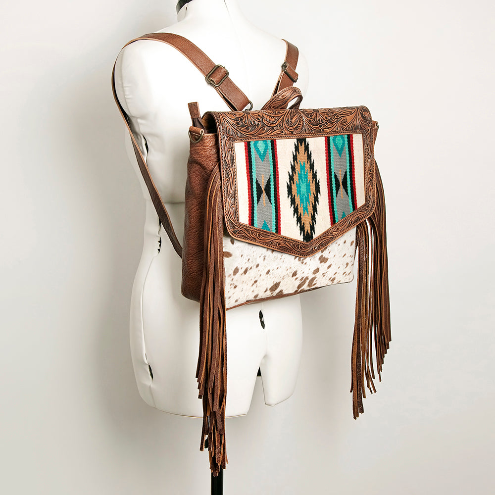 LC-ADBG852 Saddle Blanket & Hair-On Leather Western Messenger Bag American Darling