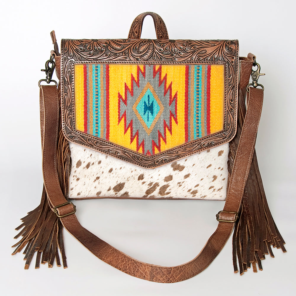 LC-ADBG852 Saddle Blanket & Hair-On Leather Western Messenger Bag American Darling