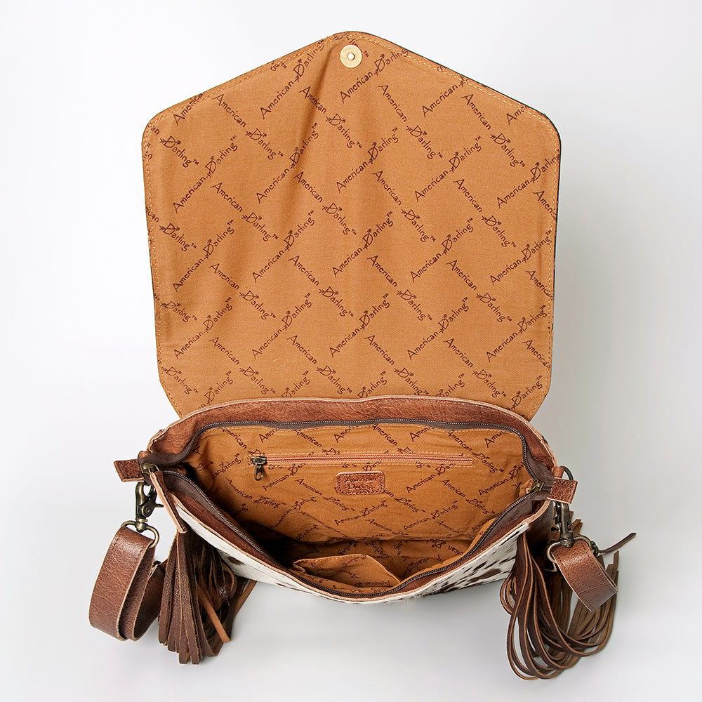 LC-ADBG852 Saddle Blanket & Hair-On Leather Western Messenger Bag American Darling