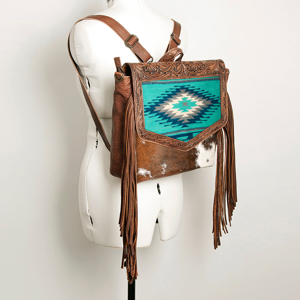 LC-ADBG852 Saddle Blanket & Hair-On Leather Western Messenger Bag American Darling