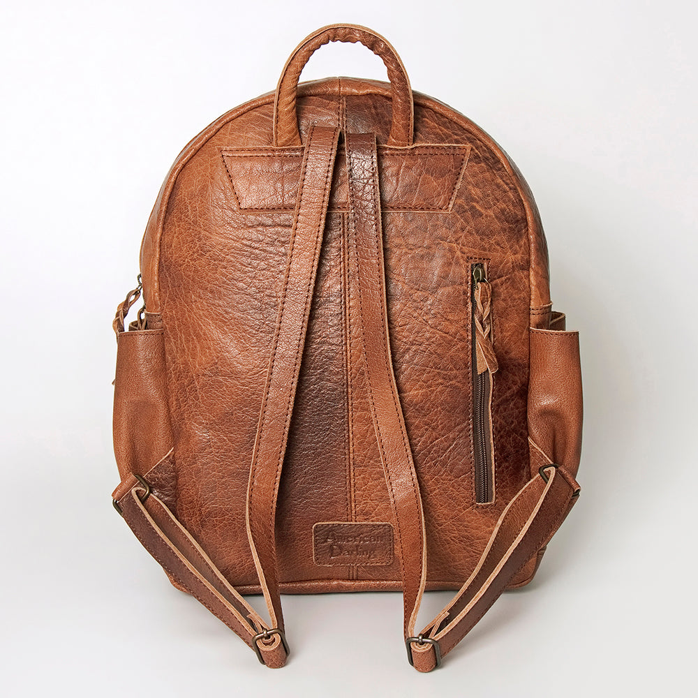 ADBG853 Handwoven Wool & Full-Grain Leather Western Backpack American Darling Womens Bag