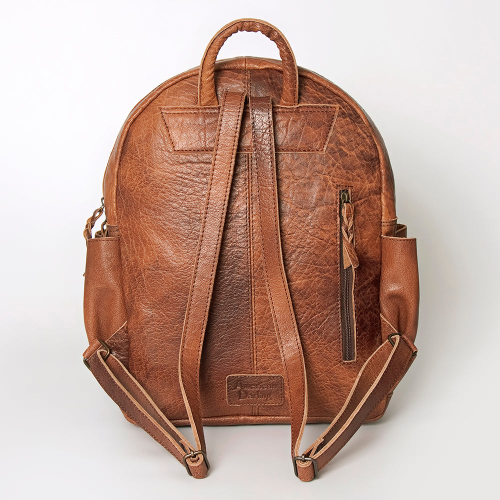 ADBG853 Handwoven Wool & Full-Grain Leather Western Backpack American Darling Womens Bag