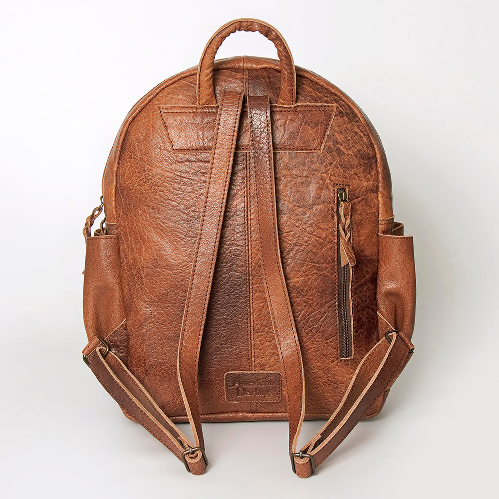 ADBG853 Handwoven Wool & Full-Grain Leather Western Backpack American Darling Womens Bag