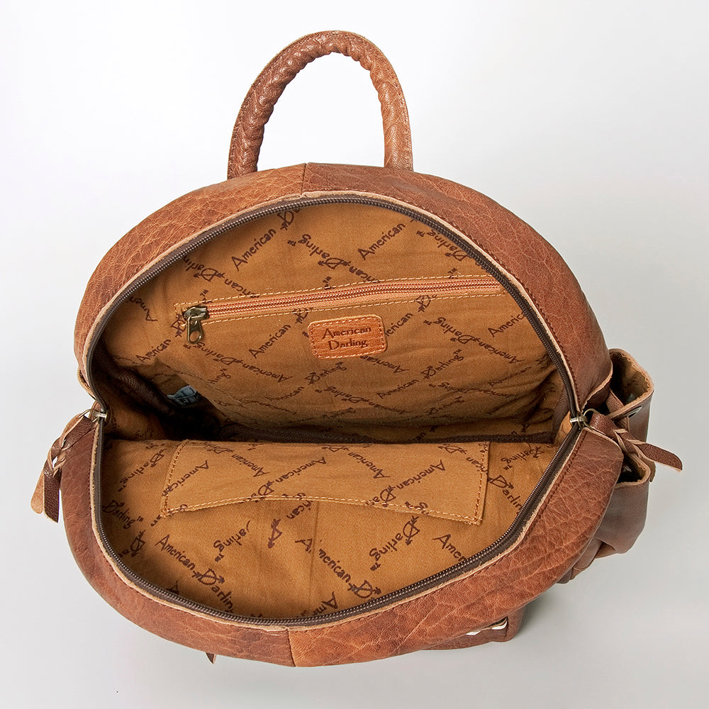 ADBG853 Handwoven Wool & Full-Grain Leather Western Backpack American Darling Womens Bag