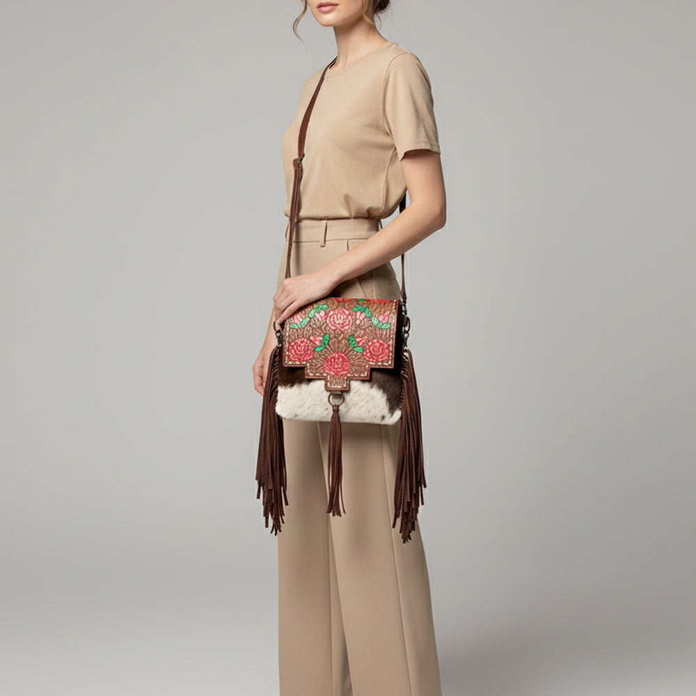 LC-ADBGZ617B Messenger Genuine Western Leather Women Bag