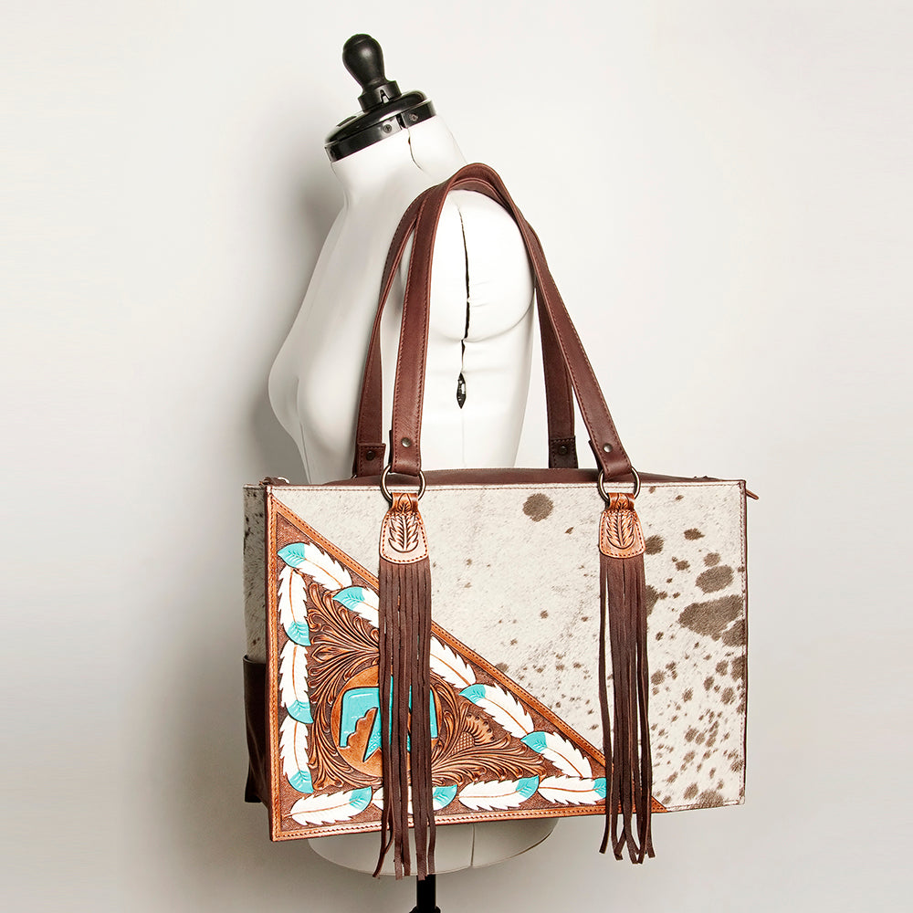 LC-ADBGZ201D Tote Hair On Genuine Western Leather Women Bag