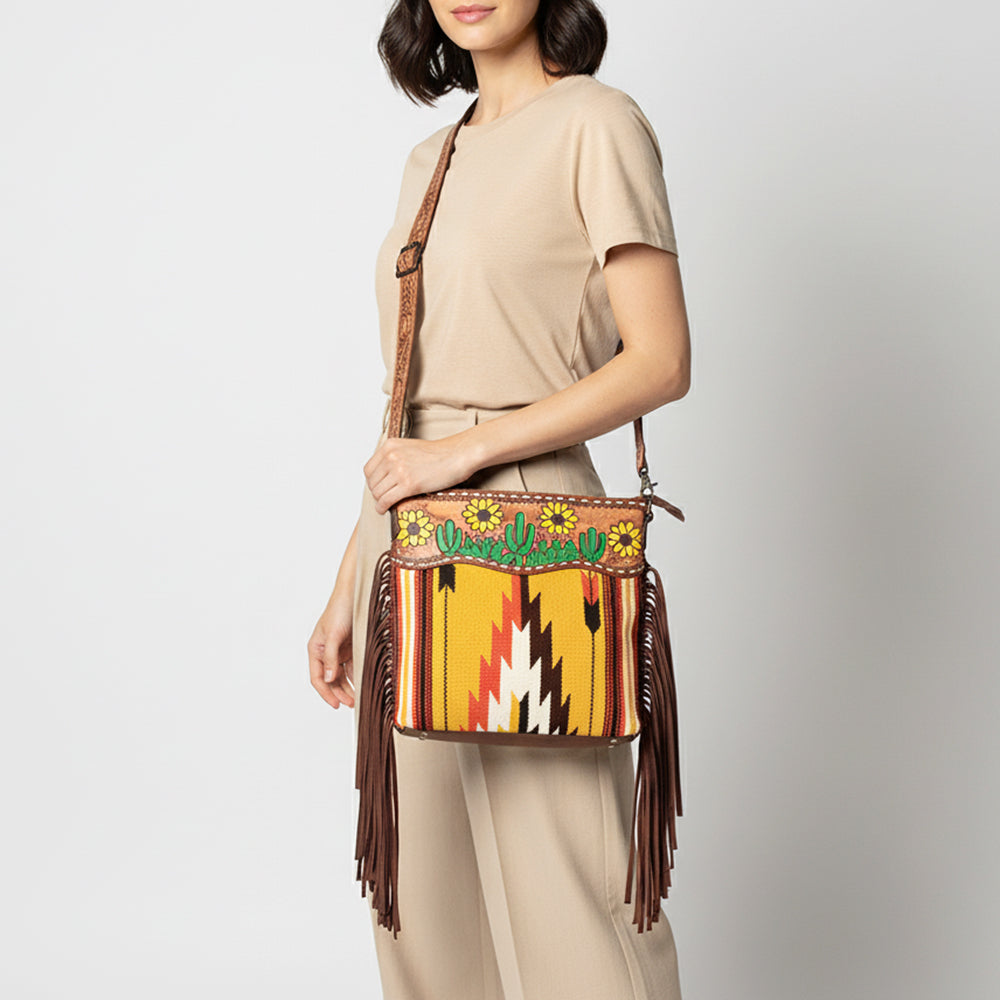 LC-ADBGZ567B Crossbody Genuine Western Leather Women Bag