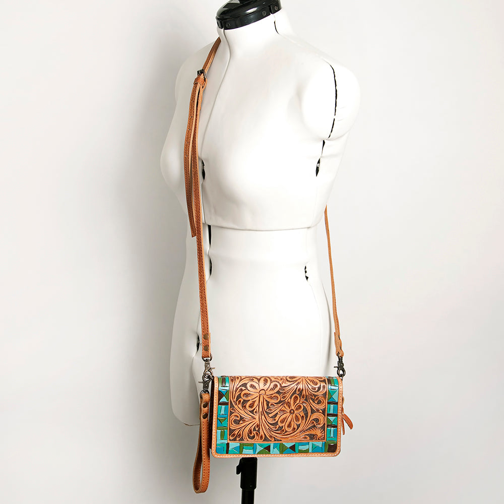 ADBG485 American Darling Hand Tooled Leather Organiser Bag