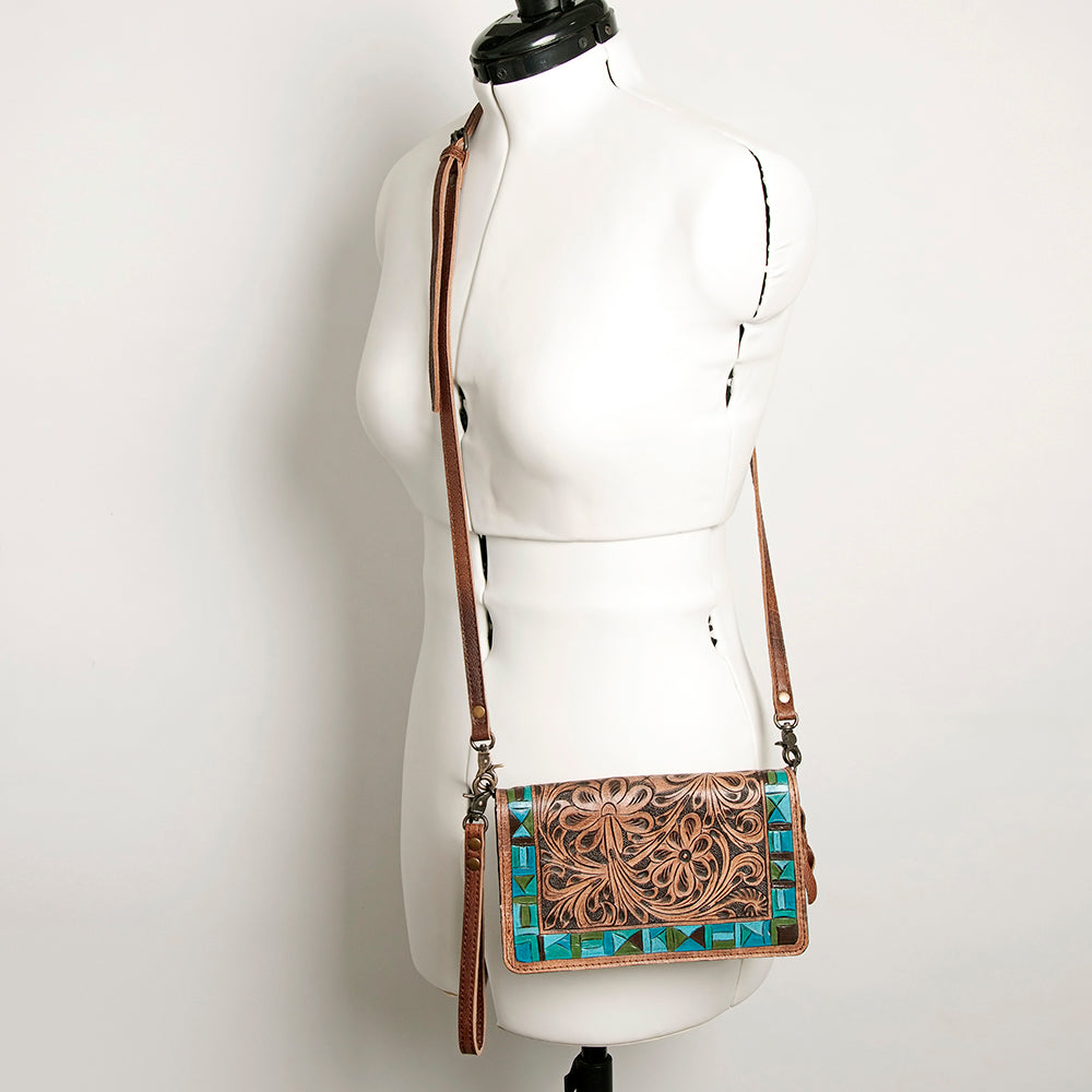 ADBG485 American Darling Hand Tooled Leather Organiser Bag