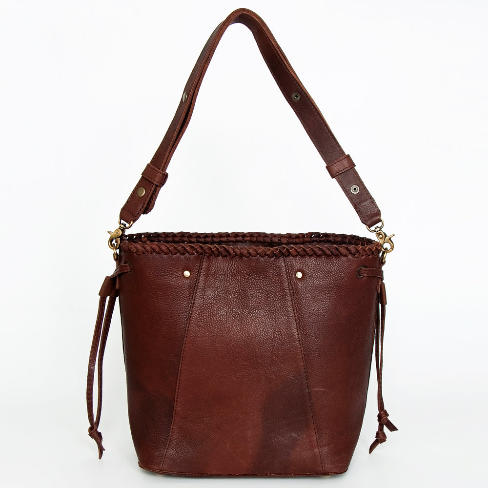 LC-ADBGD160A Bucket Genuine Western Leather Women Bag