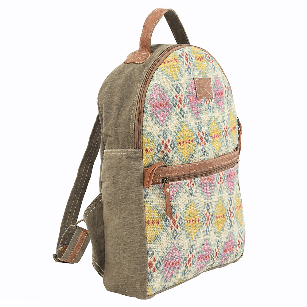 LC-KB140  Backpack Upcycled Canvas Ladies Bag