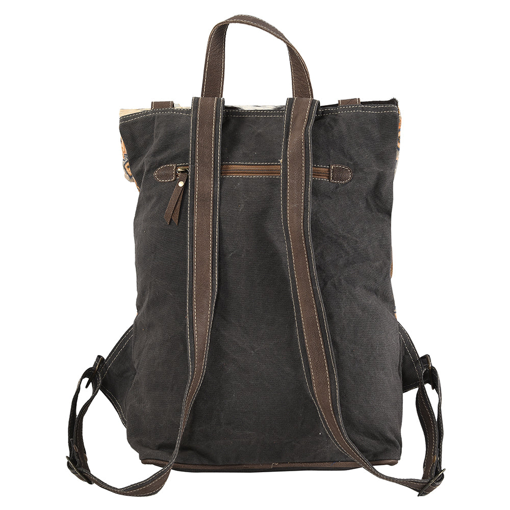 LC-KB166  Backpack Upcycled Canvas Ladies Bag