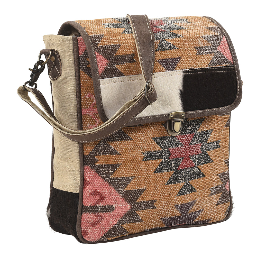 LC-KB172  Messenger Upcycled Canvas Ladies Bag