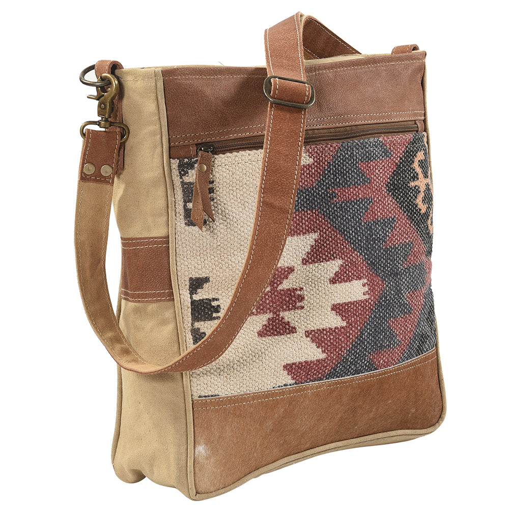 KB188 Large Crossbody Upcycled Canvas Ladies Bag