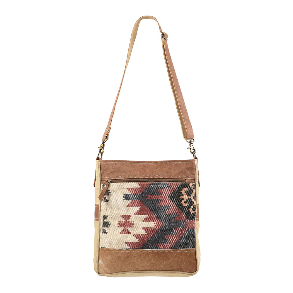 KB188 Large Crossbody Upcycled Canvas Ladies Bag