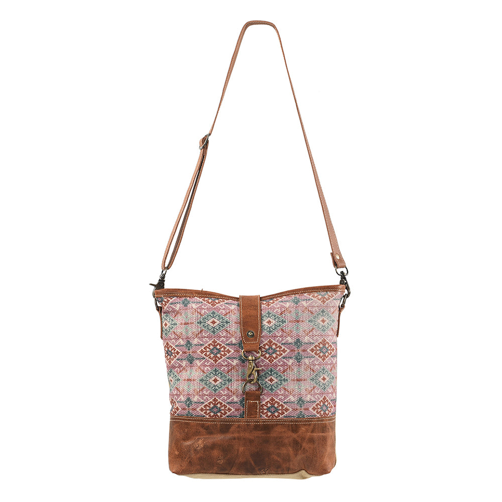 KB198 Large Crossbody Upcycled Canvas Ladies Bag