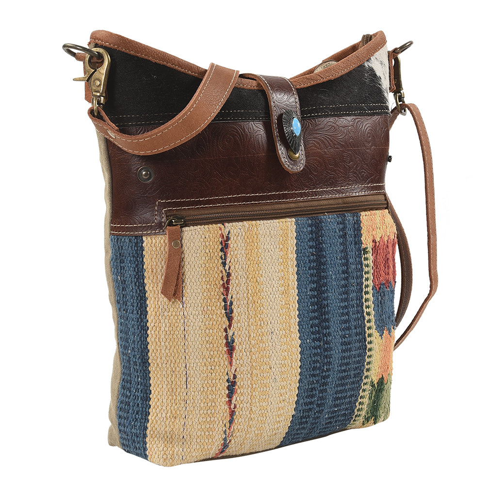 KB211 Large Crossbody Upcycled Canvas Ladies Bag