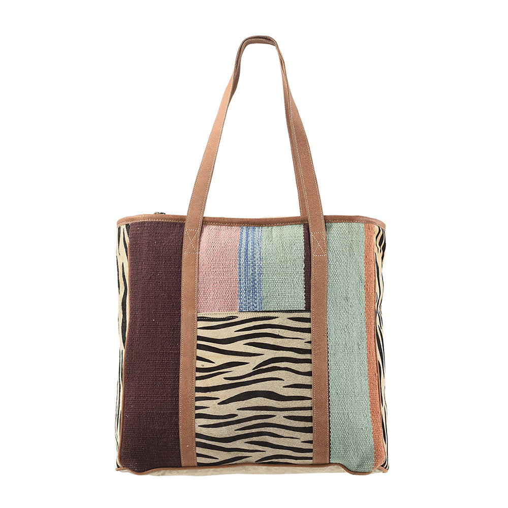 LC-KB219 Tote Upcycled Canvas Ladies Bag