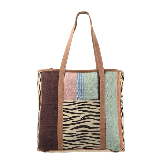 LC-KB219 Tote Upcycled Canvas Ladies Bag