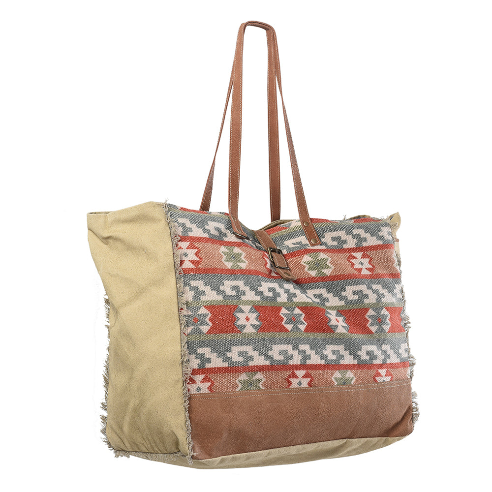 LC-KB236 Weekender Upcycled Canvas Ladies Bag