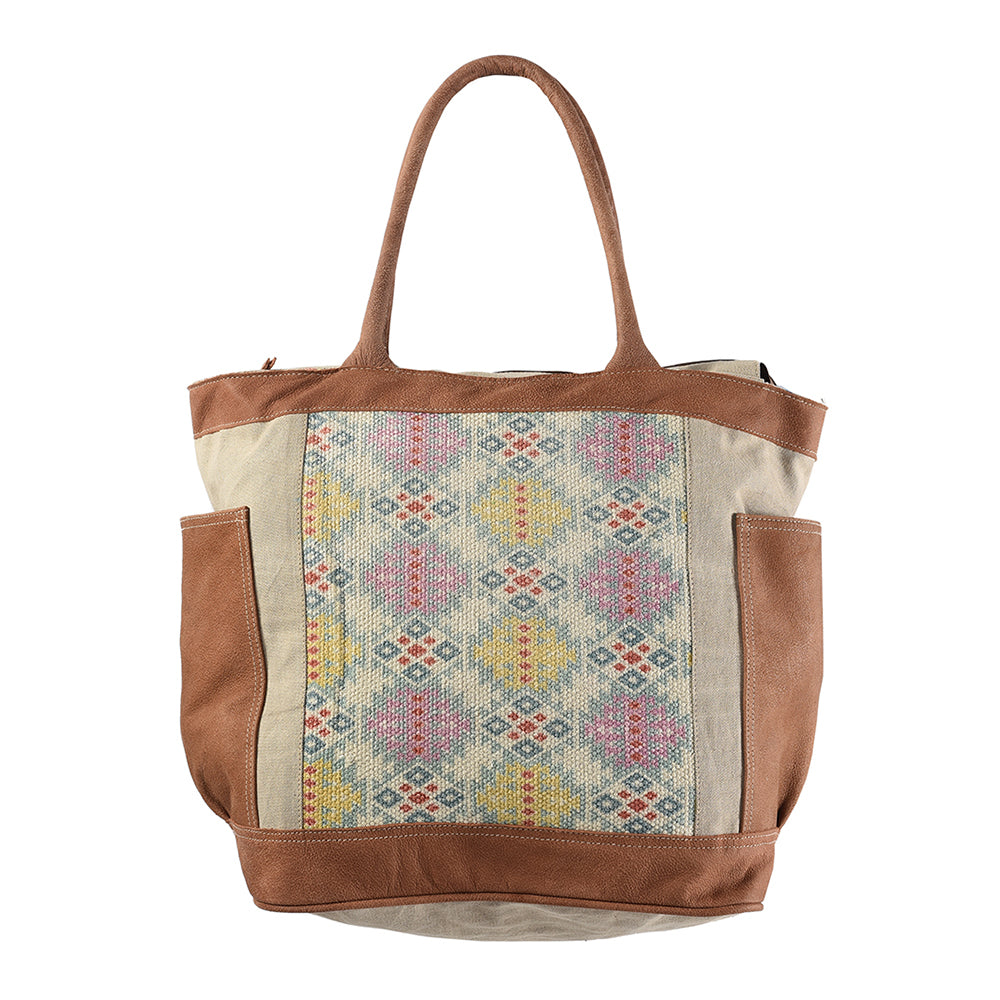 LC-KB268  Tote Upcycled Canvas Ladies Bag