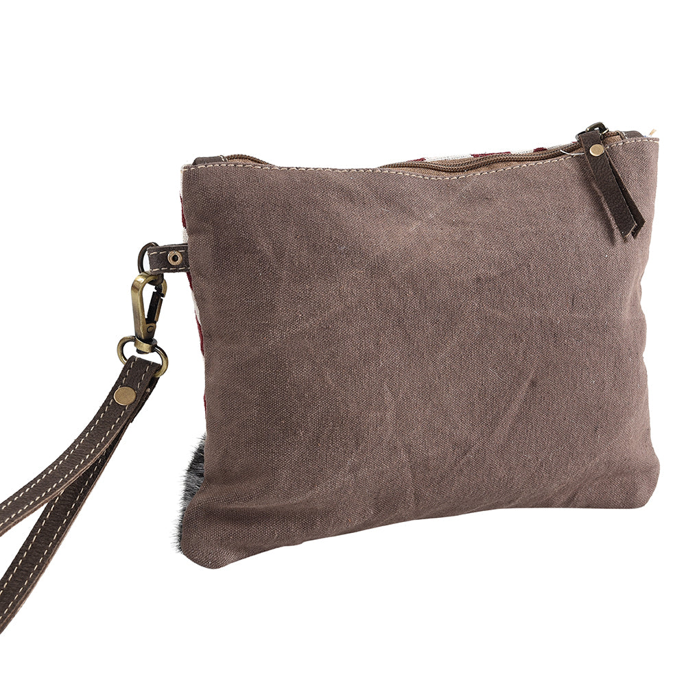 LC-KB277 Wristlet Upcycled Canvas Ladies Bag