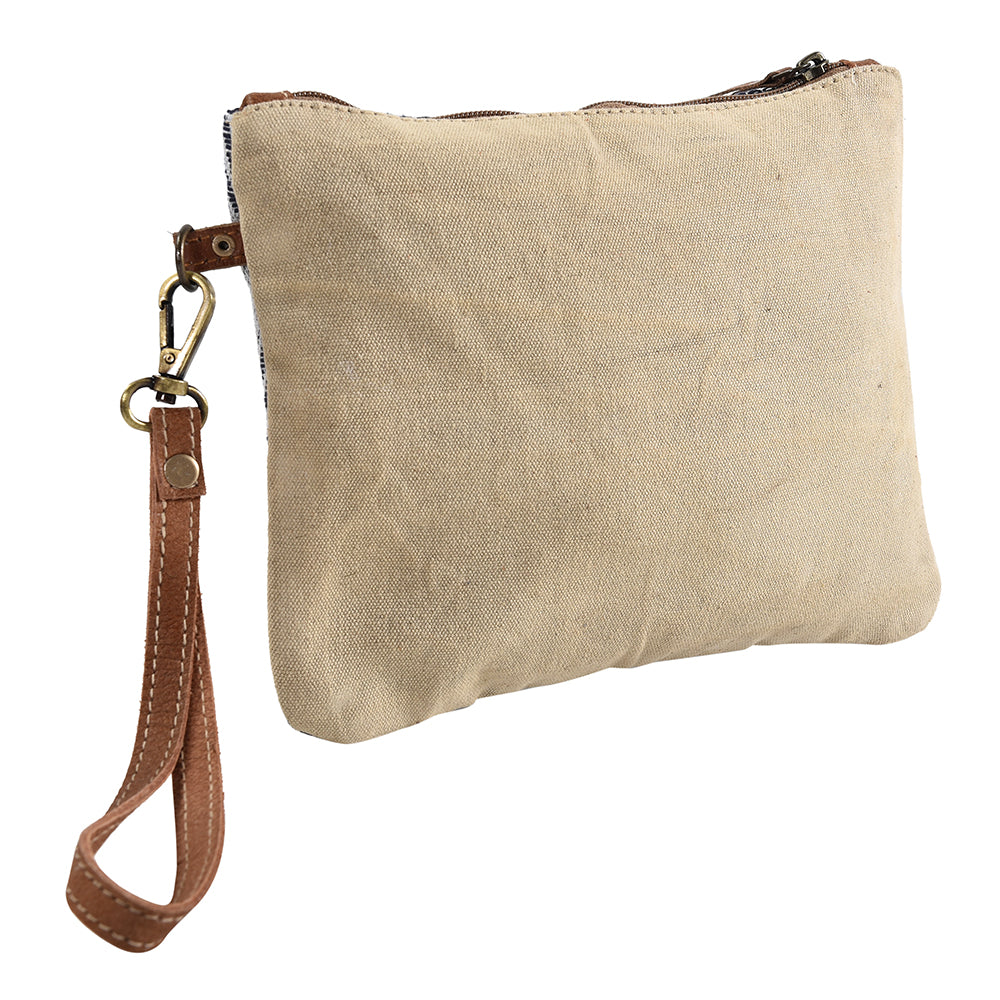 LC-KB279 Wristlet Upcycled Canvas Ladies Bag