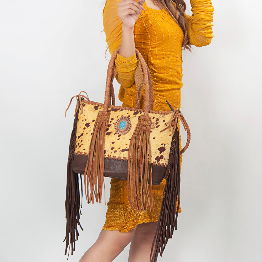 LC-ADBGD174 Tote Hair-On Genuine Western Leather Women Bag