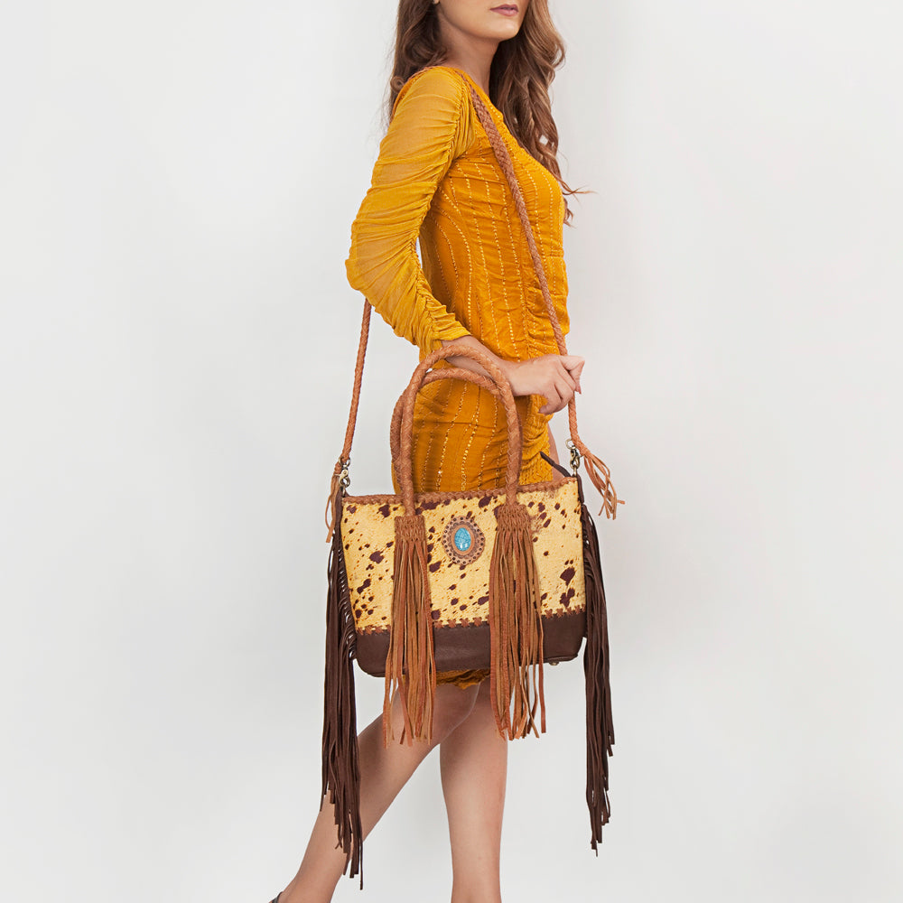 LC-ADBGD174 Tote Hair-On Genuine Western Leather Women Bag