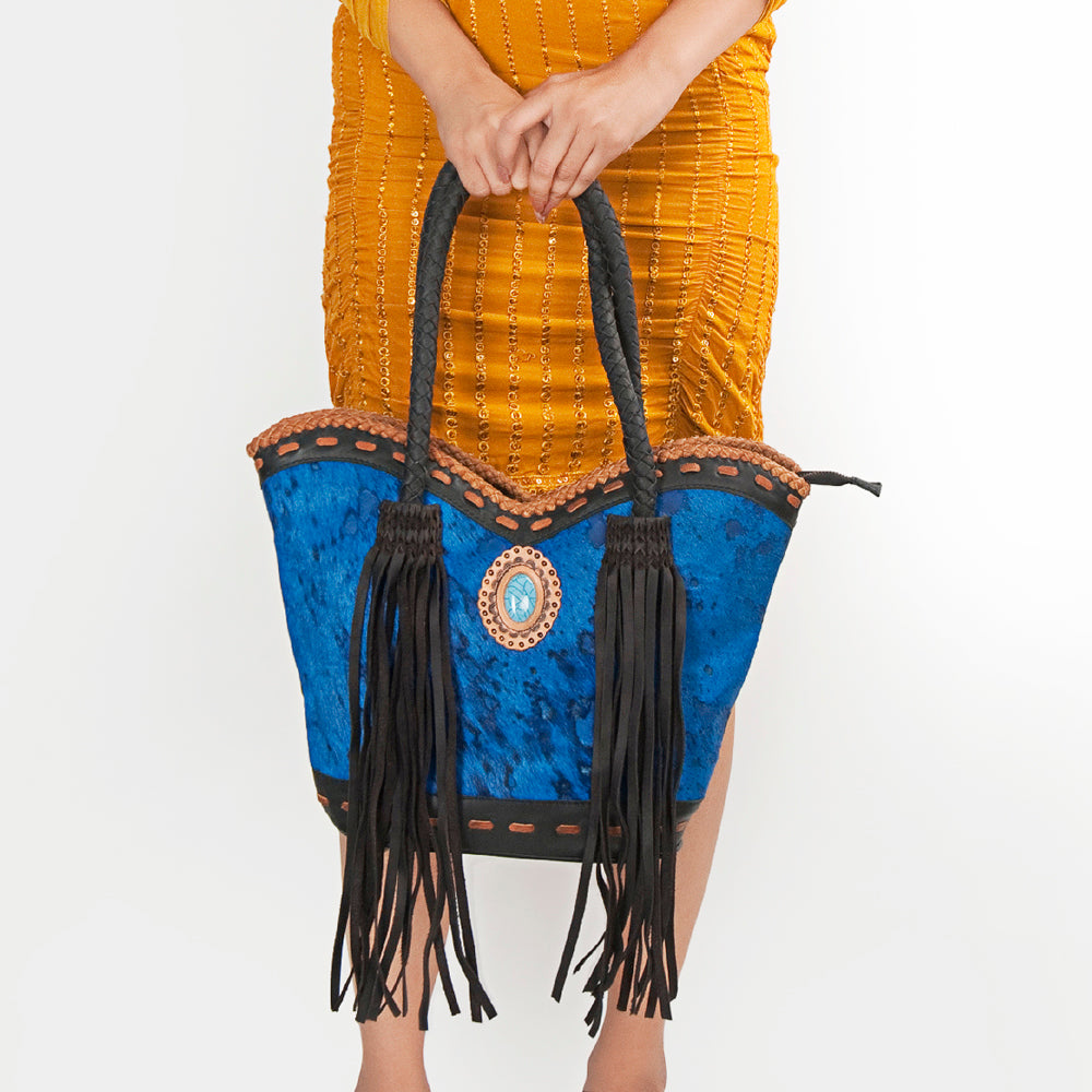 LC-ADBGD175 Tote Hair On Genuine Western Leather Women Bag