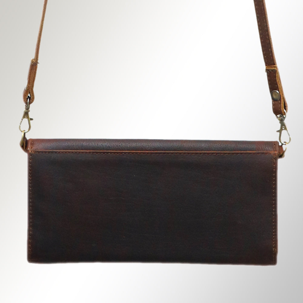 ADBGM102 Western Floral Tooled Leather Wallet - Boho Rodeo Clutch