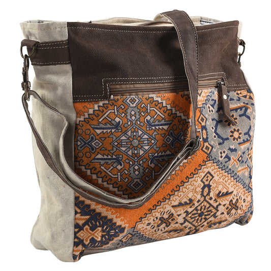 LC-KB302 Large Crossbody Upcycled Canvas Ladies Bag