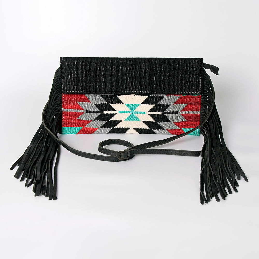 ADBG1128A American Darling Saddle Blanket Crossbody | Western Fringe Leather Purse