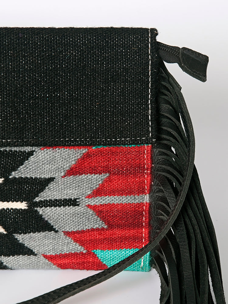 ADBG1128A American Darling Saddle Blanket Crossbody | Western Fringe Leather Purse