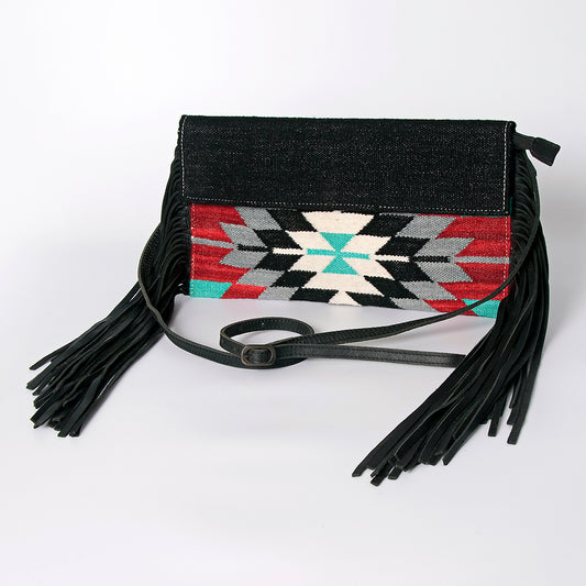 ADBG1128A American Darling Saddle Blanket Crossbody | Western Fringe Leather Purse