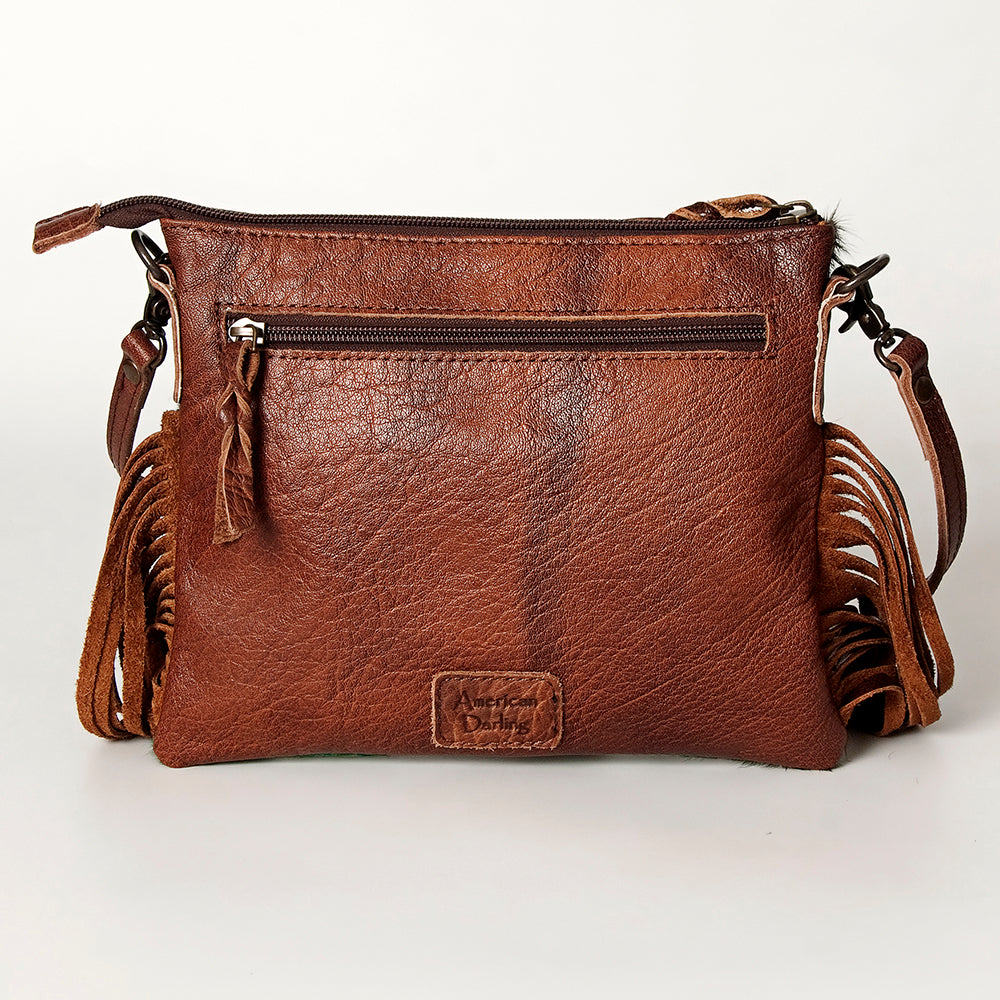 ADBG109 American Darling Hair-On Cowhide Crossbody Bag - Genuine Leather Western Purse