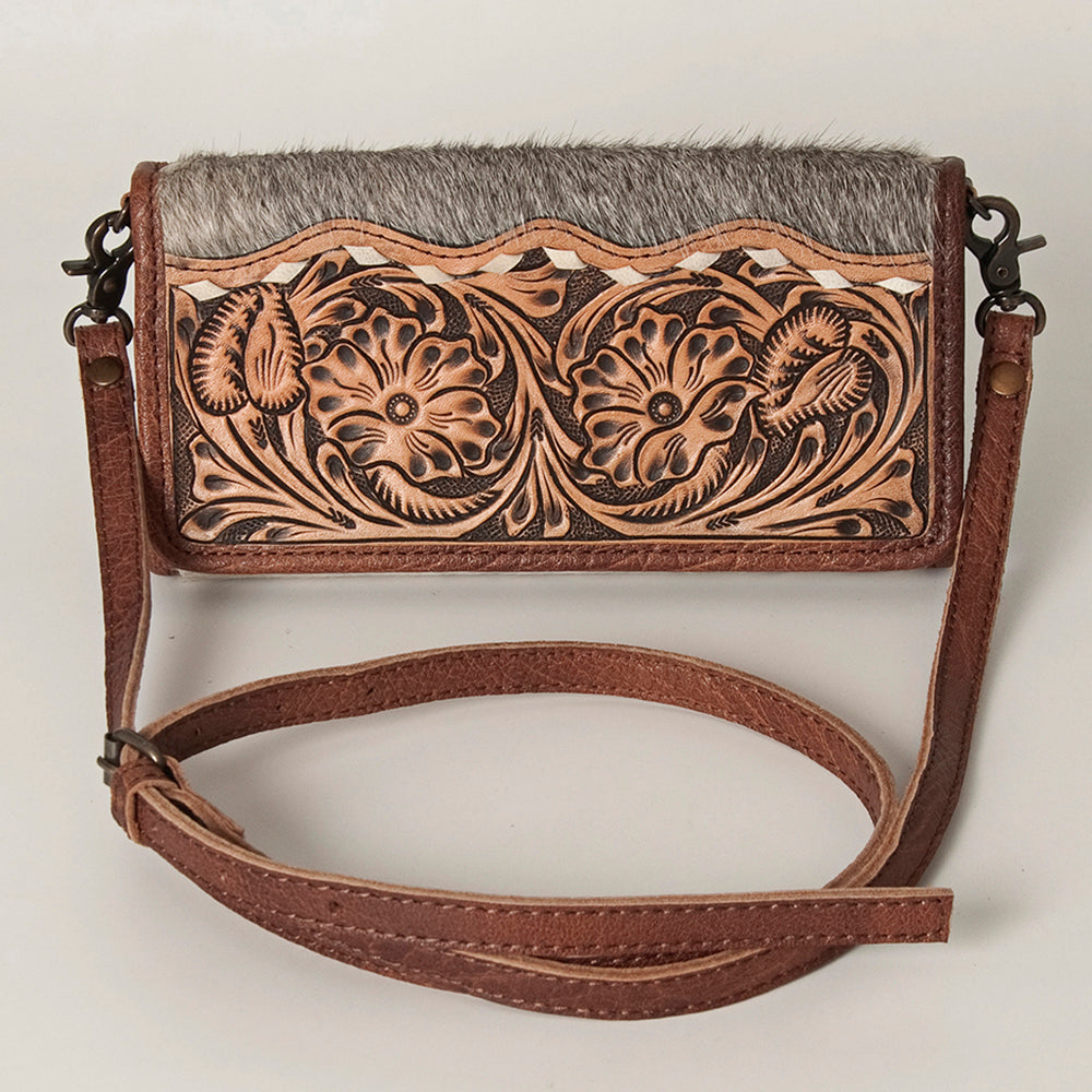ADBG486 Tooled Leather Floral Long Wallet Western Cowgirl Clutch by American Darling