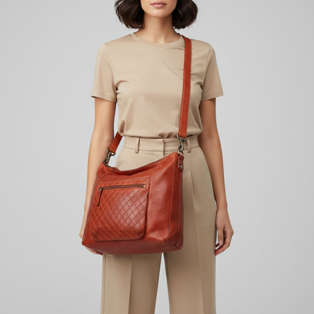 SWC180 Fiorente - Full Grain Leather Shoulder Bag