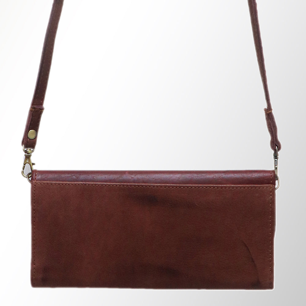 ADBGM112 Hand-Painted Leather Crossbody Clutch - Western Design by American Darling