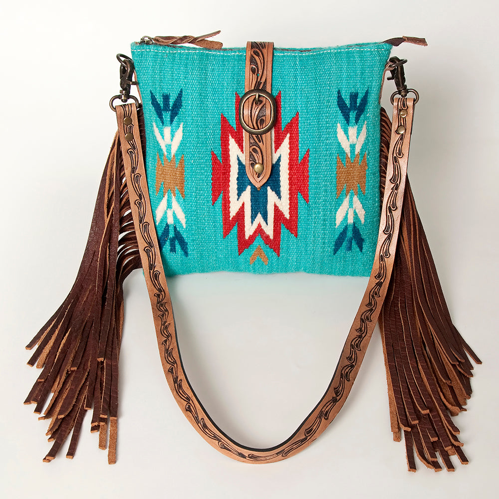 ADBG892 American Darling Western Handcrafted Hand Tooled Leather Cross body Bag