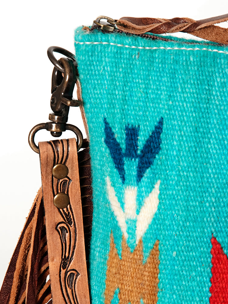 ADBG892 American Darling Western Handcrafted Hand Tooled Leather Cross body Bag