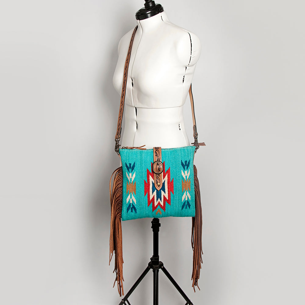 ADBG892 American Darling Western Handcrafted Hand Tooled Leather Cross body Bag