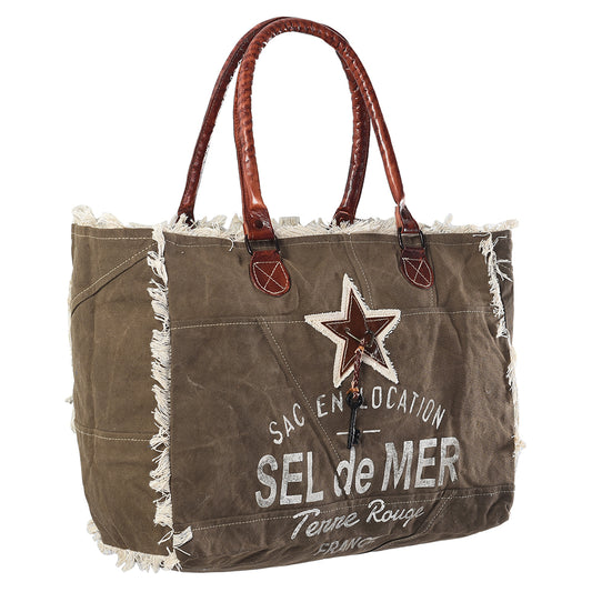 LC-KB333 Weekender Upcycled Canvas Ladies Bag