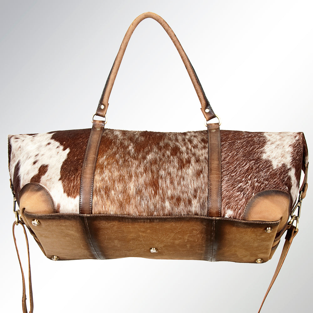 ADBG912 American Darling Handcrafted Hair-On Cowhide Western Leather Duffel Bag