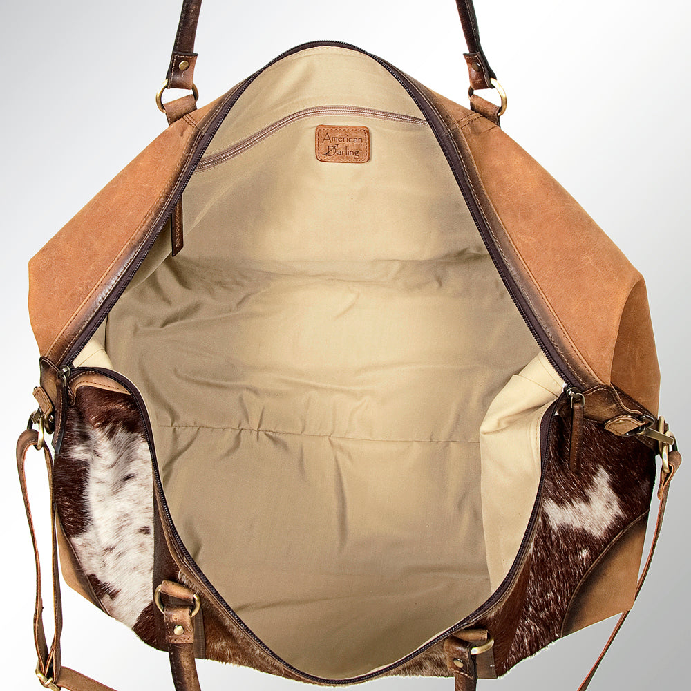 ADBG912 American Darling Handcrafted Hair-On Cowhide Western Leather Duffel Bag
