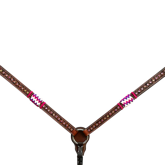 BER502-Western Leather Breast Collar