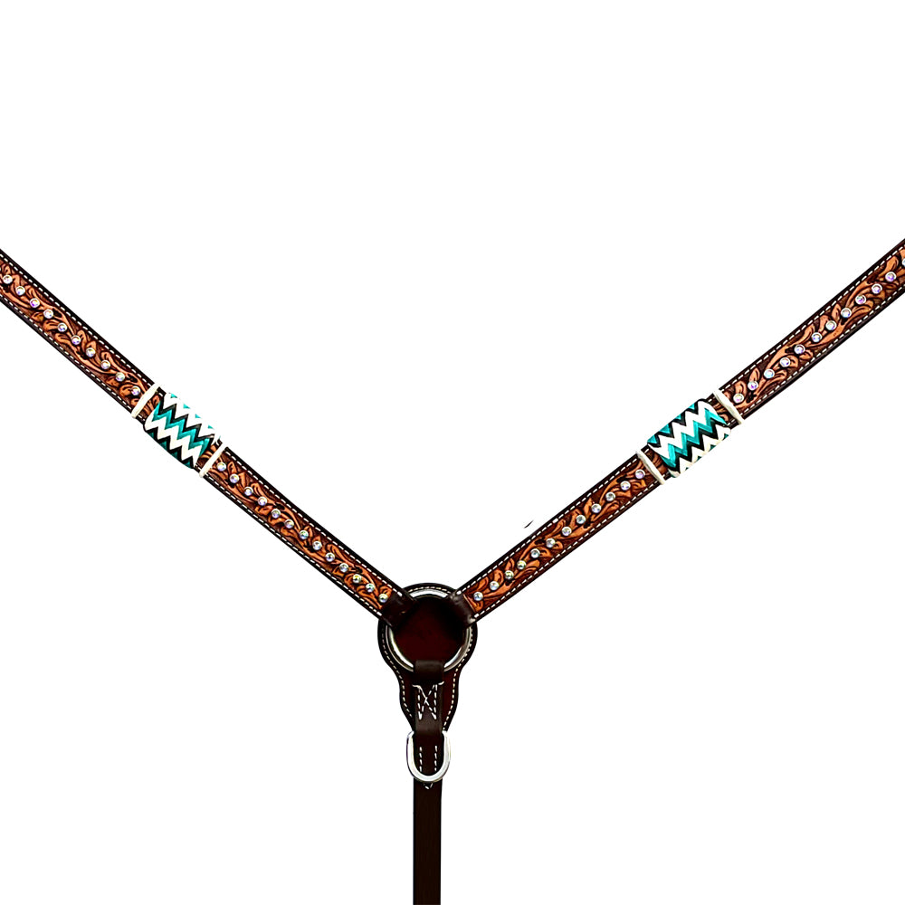 BER503-Western Leather Breast Collar