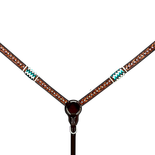 BER503-Western Leather Breast Collar