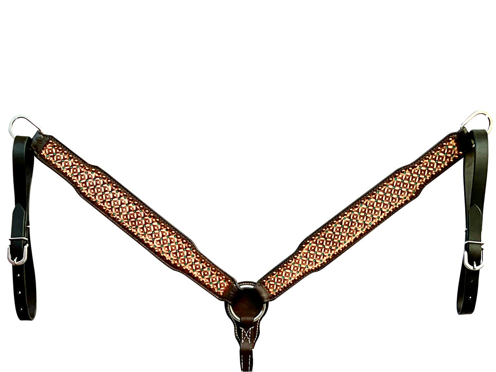 BER505-Western Leather Breast Collar